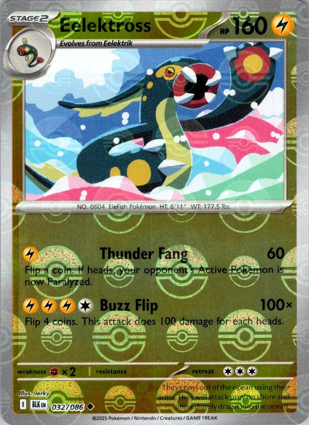 Eelektross (Poke Ball Pattern) - Holofoil 032/086 Black Bolt | Uncommon Pokemon Card