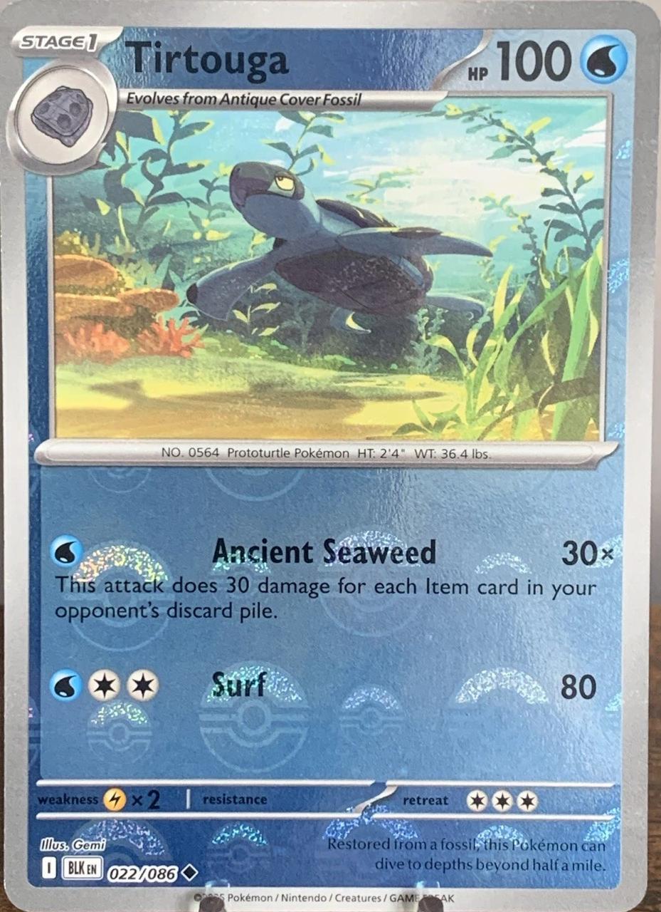 Tirtouga (Poke Ball Pattern) - Holofoil 022/086 Black Bolt | Uncommon Pokemon Card