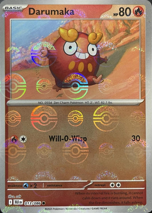 Darumaka (Poke Ball Pattern) - Holofoil 013/086 Black Bolt | Common Pokemon Card