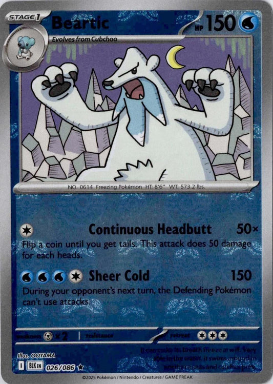 Beartic (Master Ball Pattern) - Holofoil 026/086 Black Bolt | Rare Pokemon Card