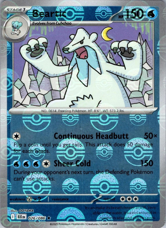Beartic (Poke Ball Pattern) - Holofoil 026/086 Black Bolt | Rare Pokemon Card