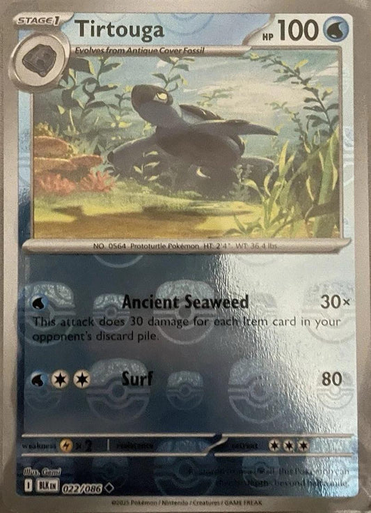 Tirtouga (Master Ball Pattern) - Holofoil 022/086 Black Bolt | Uncommon Pokemon Card