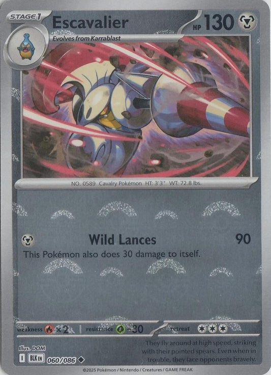 Escavalier (Poke Ball Pattern) - Holofoil 060/086 Black Bolt | Common Pokemon Card