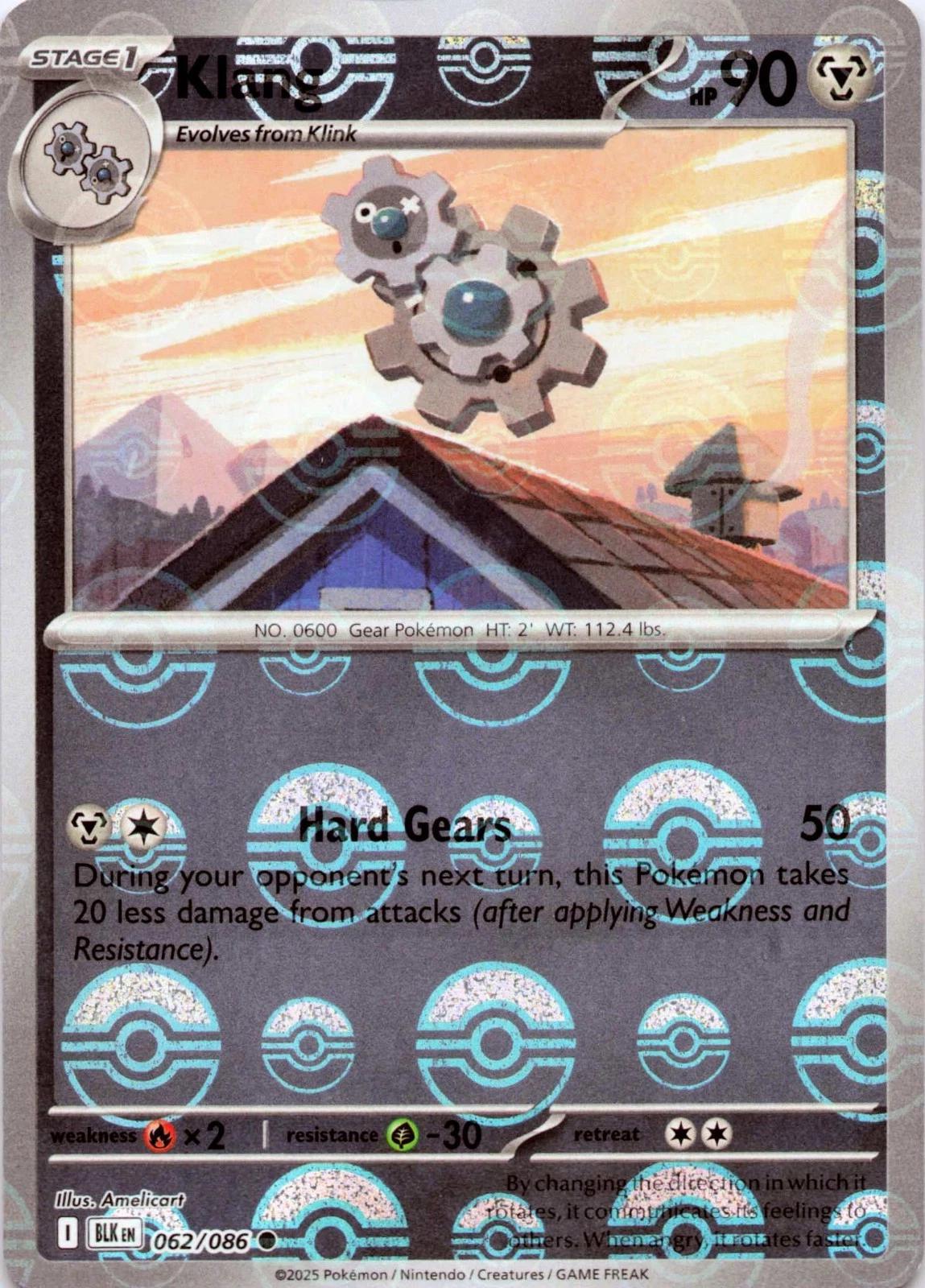 Klang (Poke Ball Pattern) - Holofoil 062/086 Black Bolt | Common Pokemon Card