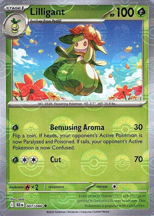 Lilligant (Poke Ball Pattern) - Holofoil 007/086 Black Bolt | Uncommon Pokemon Card