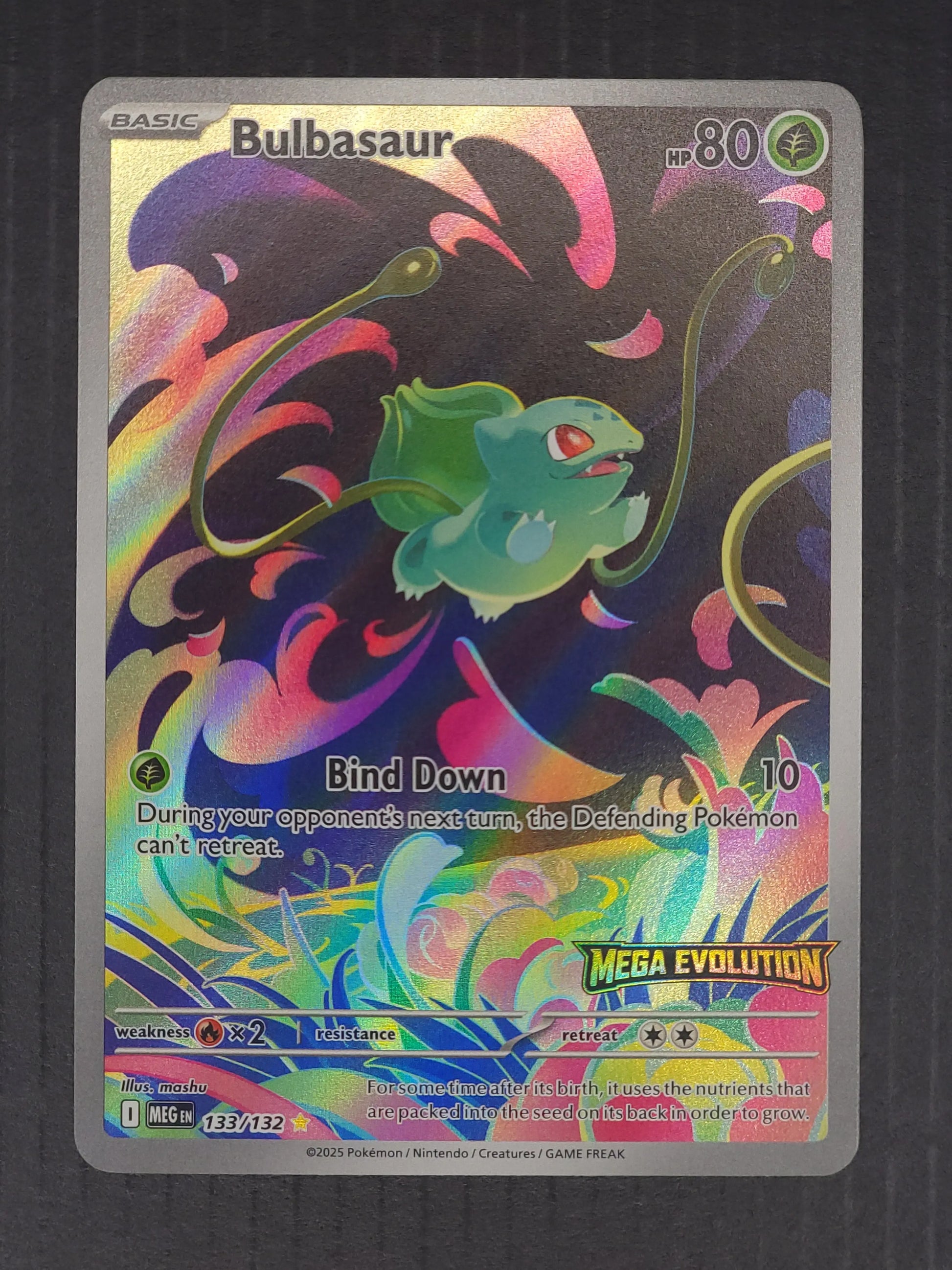 Bulbasaur 133/132 Mega Evolution Stamped Illustration Rare PokePursuitTCG
