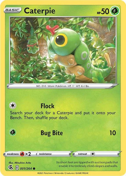 Caterpie - Reverse Holofoil 001/264 Fusion Strike | Common Pokemon Card