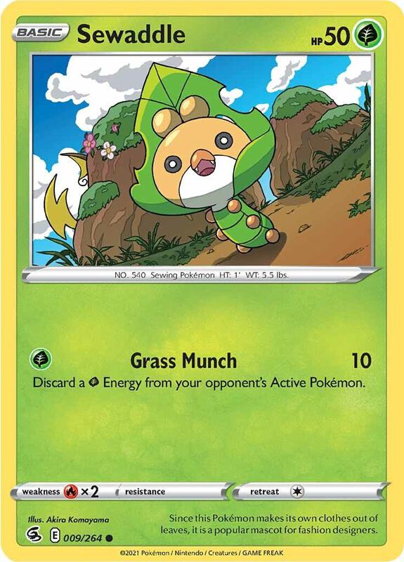 Sewaddle - Reverse Holofoil 009/264 Fusion Strike | Common Pokemon Card