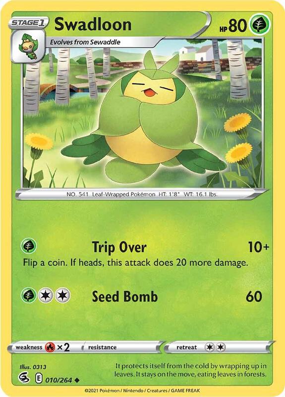 Swadloon - Reverse Holofoil 010/264 Fusion Strike | Uncommon Pokemon Card