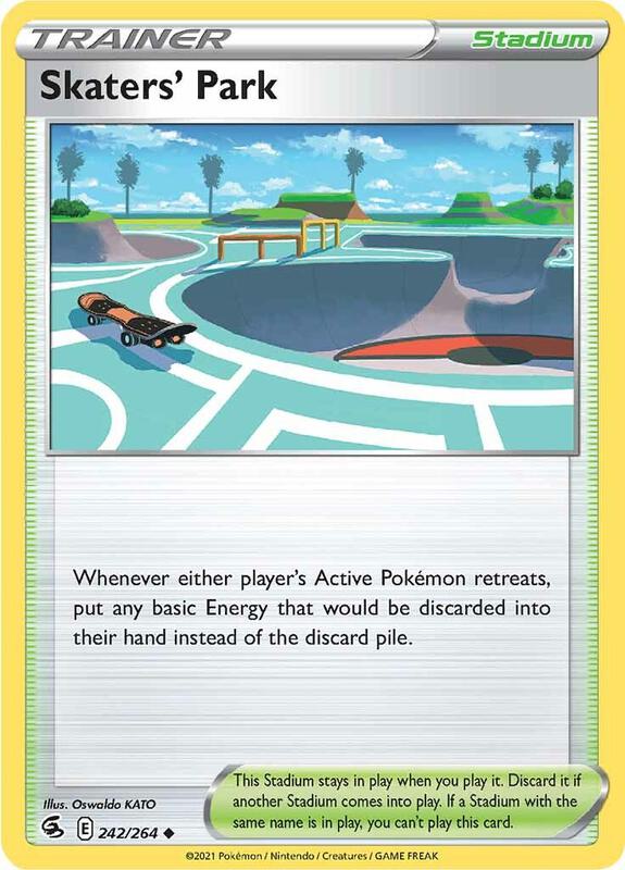 Skaters' Park - Reverse Holofoil 242/264 Fusion Strike | Uncommon Trainer Card