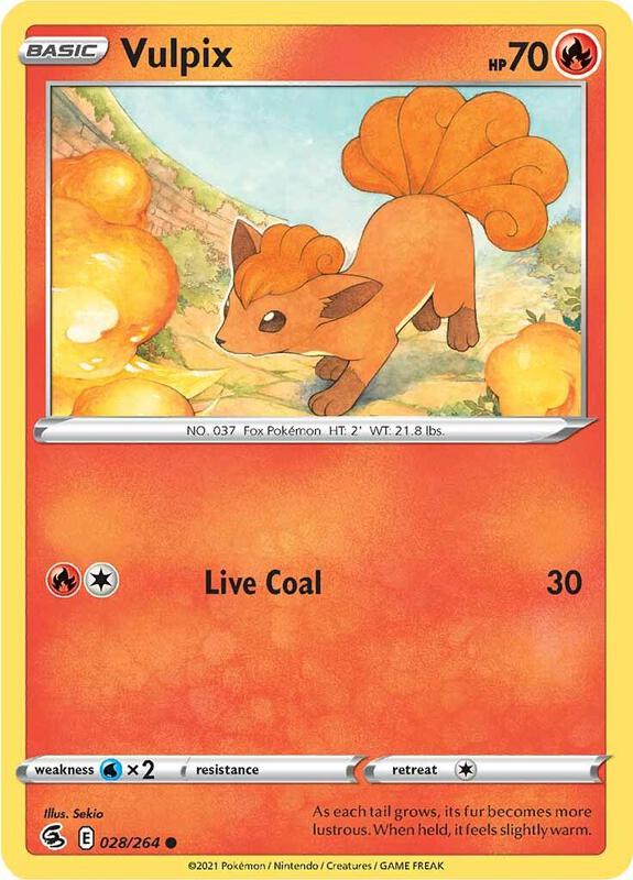 Vulpix (28) - Reverse Holofoil 028/264 Fusion Strike | Common Pokemon Card