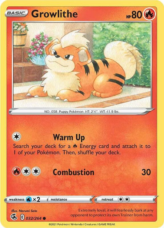 Growlithe - Normal 032/264 Fusion Strike | Common Pokemon Card
