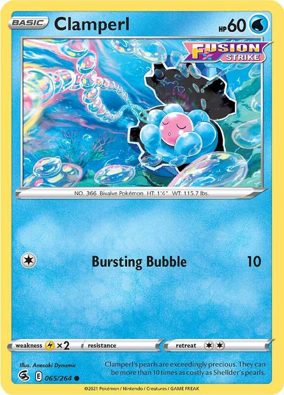 Clamperl - Reverse Holofoil 065/264 Fusion Strike | Common Pokemon Card