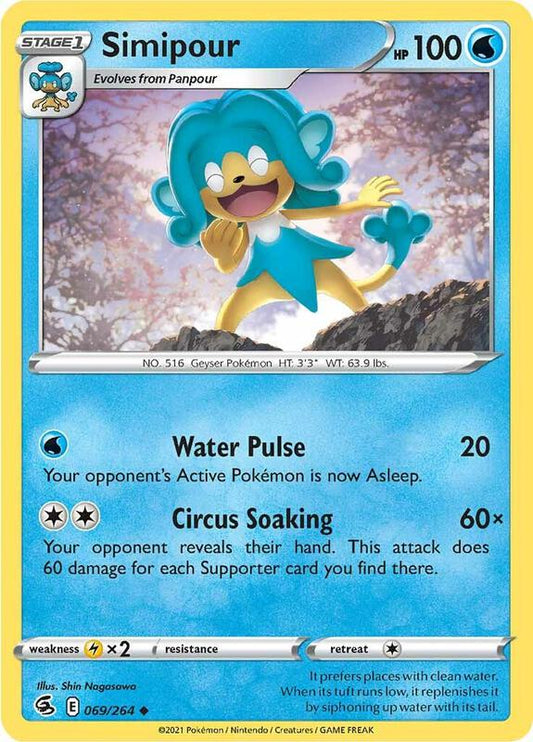 Simipour - Reverse Holofoil 069/264 Fusion Strike | Uncommon Pokemon Card
