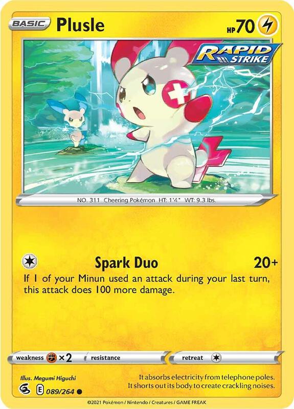 Plusle - Reverse Holofoil 089/264 Fusion Strike | Common Pokemon Card