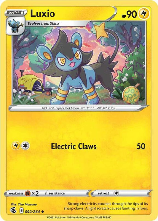 Luxio - Reverse Holofoil 092/264 Fusion Strike | Uncommon Pokemon Card