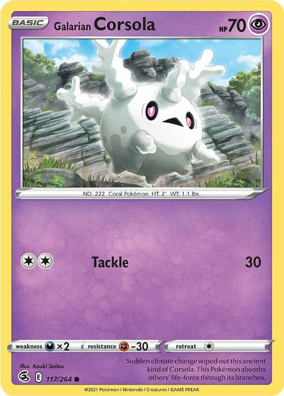 Galarian Corsola - Normal 117/264 Fusion Strike | Common Pokemon Card