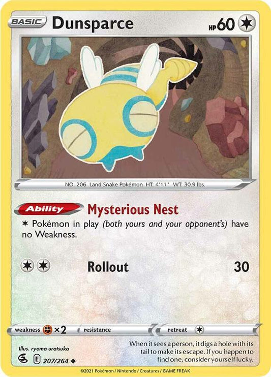 Dunsparce - Normal 207/264 Fusion Strike | Uncommon Pokemon Card