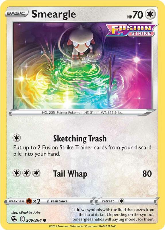 Smeargle - Normal 209/264 Fusion Strike | Common Pokemon Card