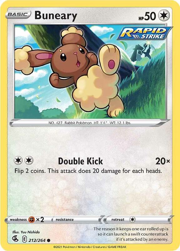 Buneary - Reverse Holofoil 212/264 Fusion Strike | Common Pokemon Card