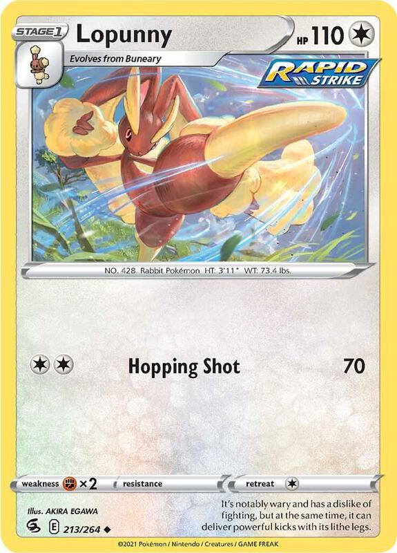 Lopunny - Normal 213/264 Fusion Strike | Uncommon Pokemon Card