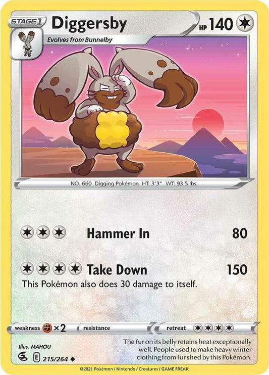 Diggersby - Normal 215/264 Fusion Strike | Uncommon Pokemon Card