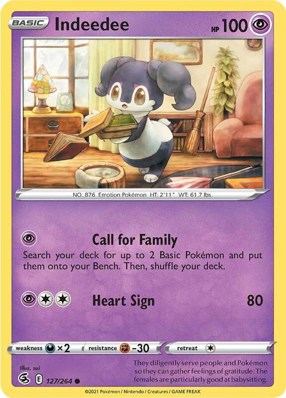 Indeedee - Reverse Holofoil 127/264 Fusion Strike | Common Pokemon Card
