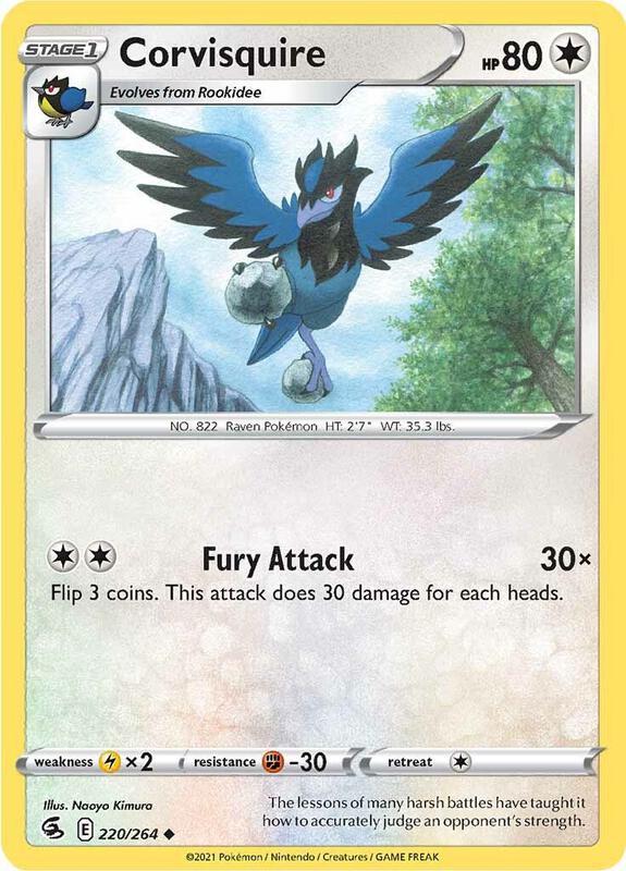 Corvisquire - Reverse Holofoil 220/264 Fusion Strike | Uncommon Pokemon Card