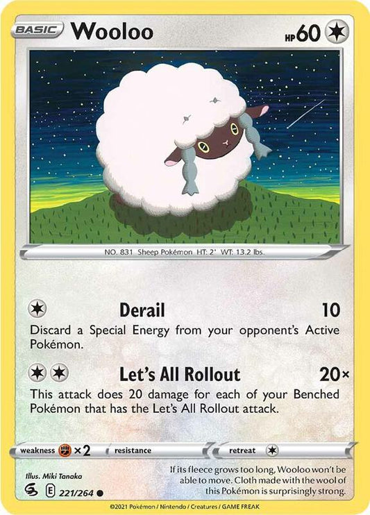 Wooloo (221) - Reverse Holofoil 221/264 Fusion Strike | Common Pokemon Card
