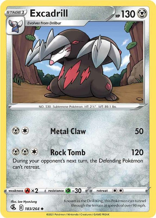 Excadrill - Normal 183/264 Fusion Strike | Uncommon Pokemon Card