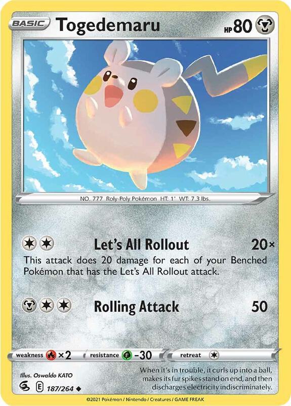 Togedemaru - Reverse Holofoil 187/264 Fusion Strike | Uncommon Pokemon Card