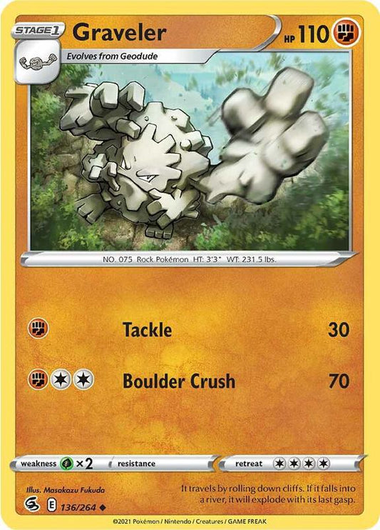 Graveler - Normal 136/264 Fusion Strike | Uncommon Pokemon Card