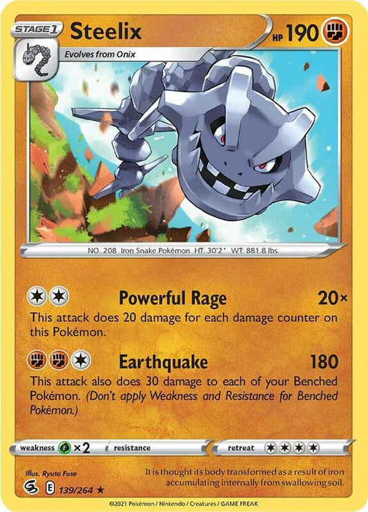Steelix - Holofoil 139/264 Fusion Strike | Rare Pokemon Card