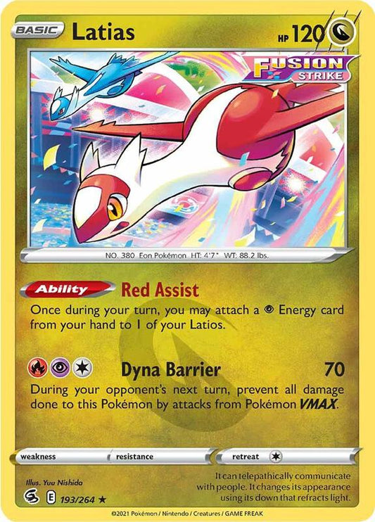 Latias - Normal 193/264 Fusion Strike | Rare Pokemon Card
