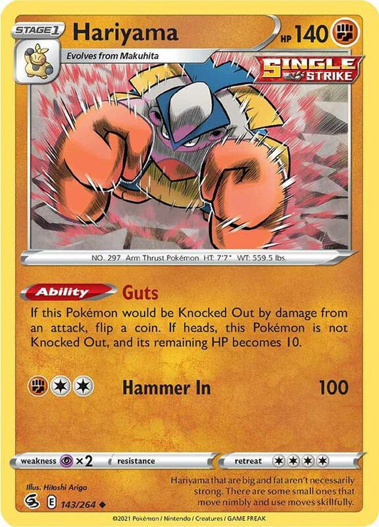 Hariyama - Reverse Holofoil 143/264 Fusion Strike | Uncommon Pokemon Card