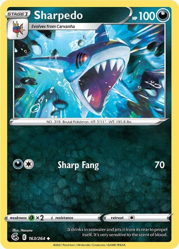 Sharpedo - Reverse Holofoil 163/264 Fusion Strike | Uncommon Pokemon Card