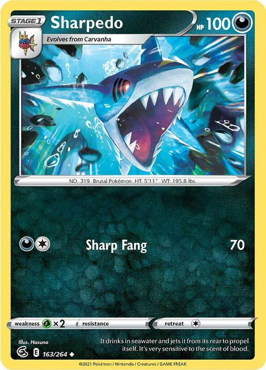 Sharpedo - Reverse Holofoil 163/264 Fusion Strike | Uncommon Pokemon Card