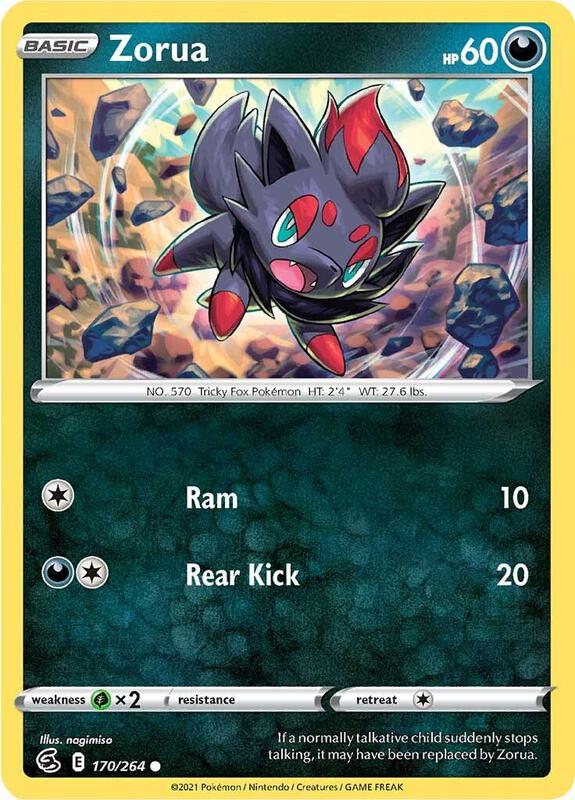 Zorua - Normal 170/264 Fusion Strike | Common Pokemon Card