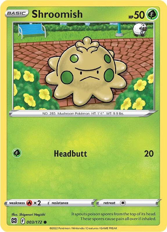 Shroomish - Reverse Holofoil 003/172 Brilliant Stars | Common Pokemon Card