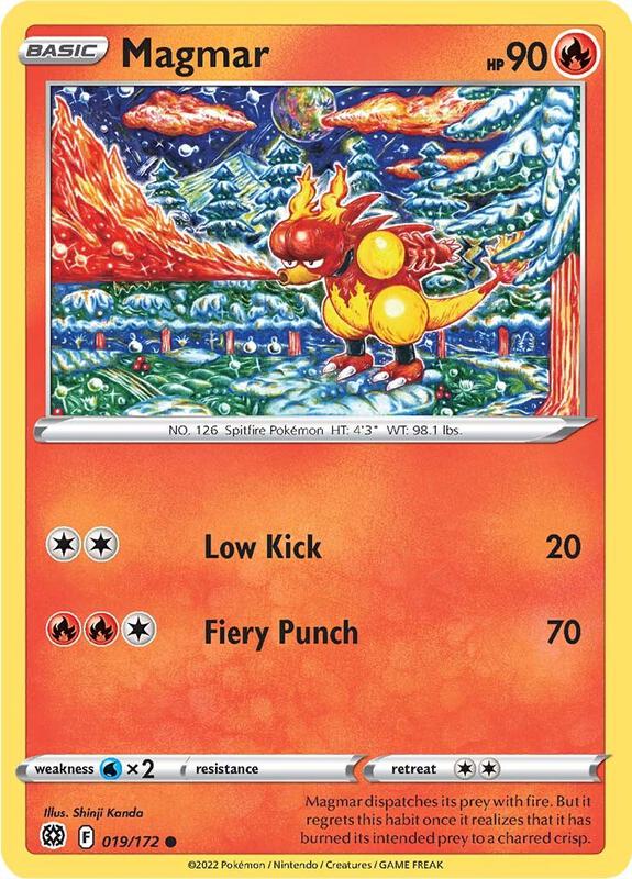 Magmar - Reverse Holofoil 019/172 Brilliant Stars | Common Pokemon Card