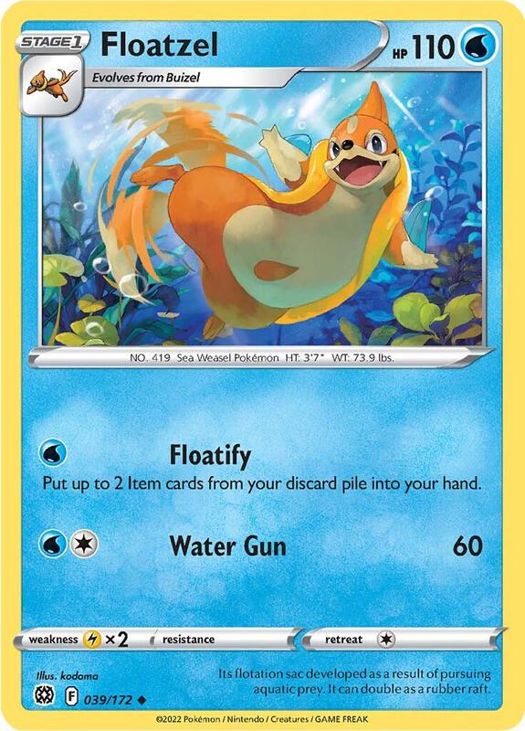 Floatzel - Reverse Holofoil 039/172 Brilliant Stars | Uncommon Pokemon Card