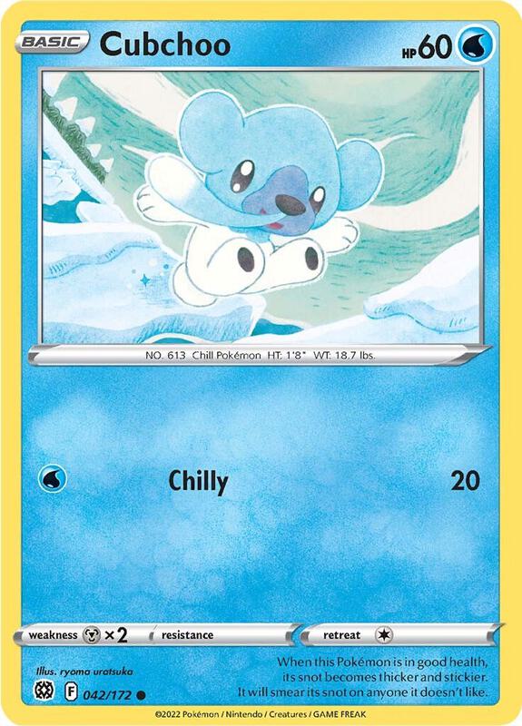 Cubchoo - Normal 042/172 Brilliant Stars | Common Pokemon Card
