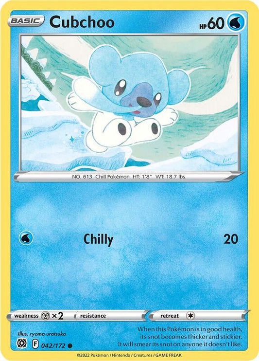 Cubchoo - Normal 042/172 Brilliant Stars | Common Pokemon Card