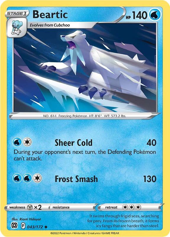 Beartic - Reverse Holofoil 043/172 Brilliant Stars | Uncommon Pokemon Card