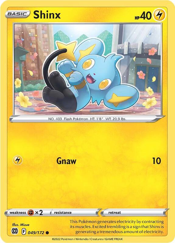 Shinx - Reverse Holofoil 049/172 Brilliant Stars | Common Pokemon Card