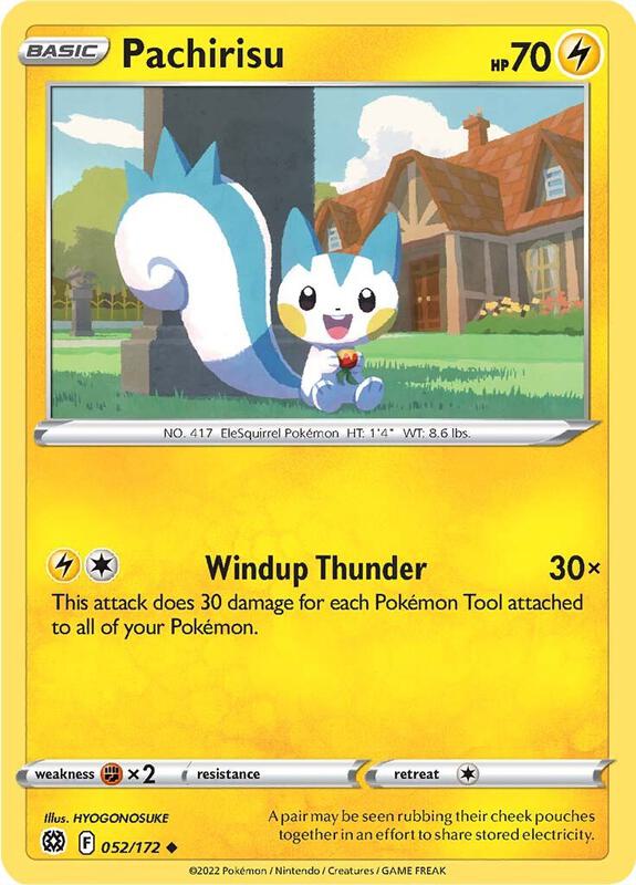 Pachirisu - Reverse Holofoil 052/172 Brilliant Stars | Uncommon Pokemon Card
