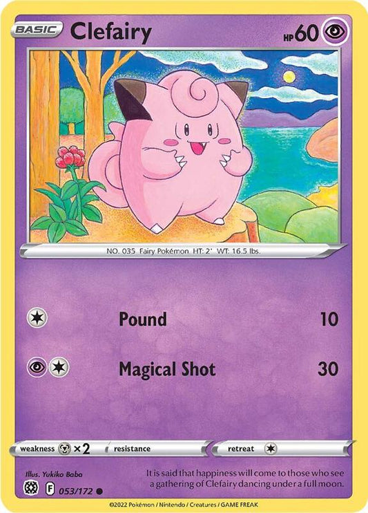 Clefairy - Reverse Holofoil 053/172 Brilliant Stars | Common Pokemon Card