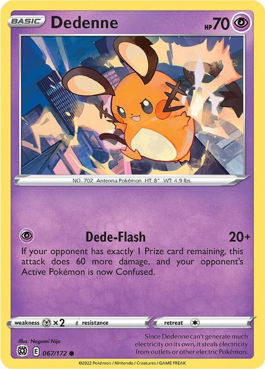 Dedenne - Normal 067/172 Brilliant Stars | Common Pokemon Card