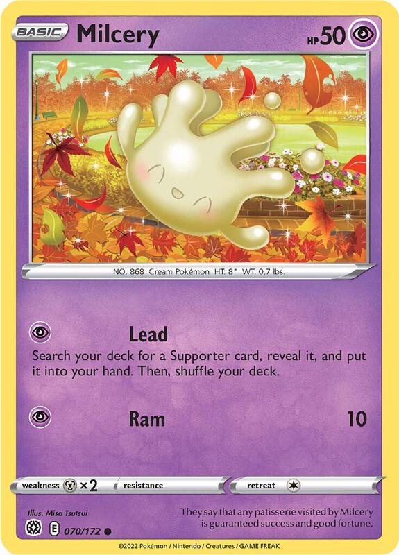 Milcery - Reverse Holofoil 070/172 Brilliant Stars | Common Pokemon Card