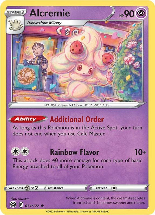 Alcremie - Reverse Holofoil 071/172 Brilliant Stars | Rare Pokemon Card